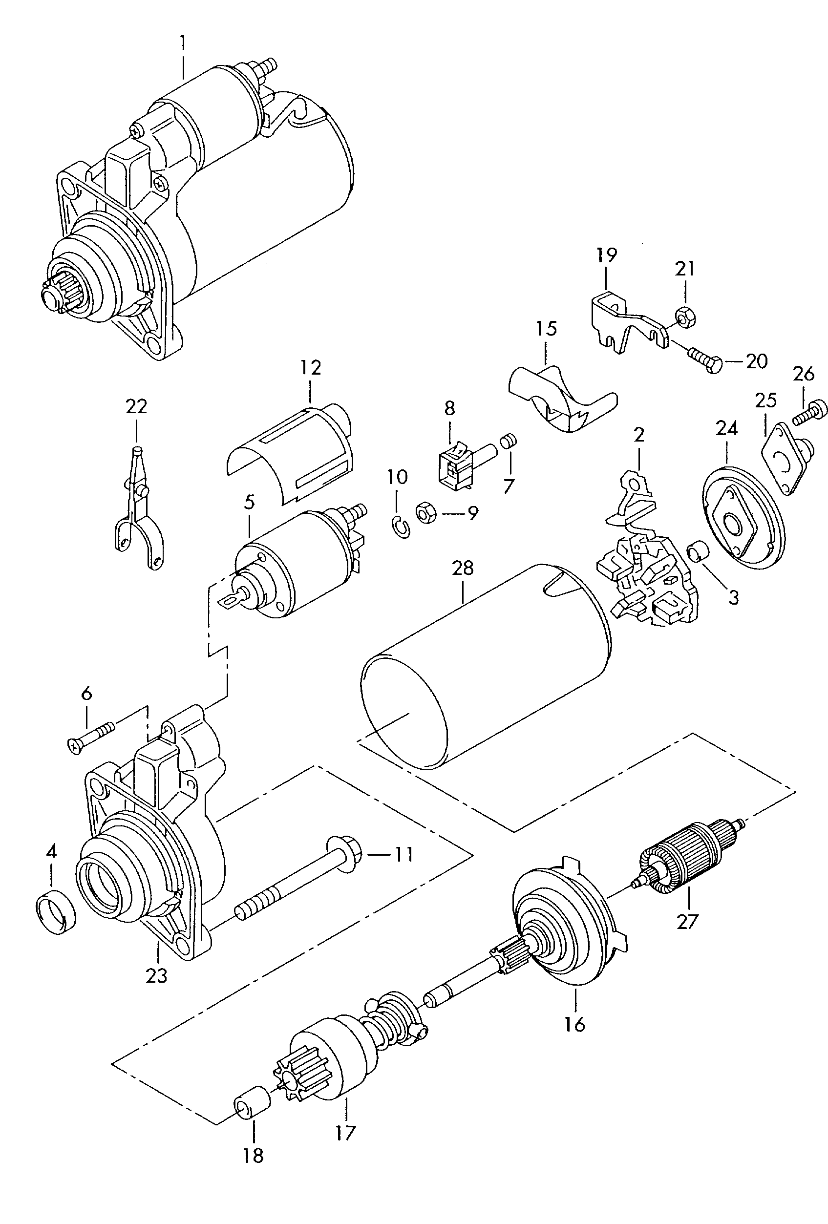 VAG 02M 911 023 F - Startmotor xdelar.se