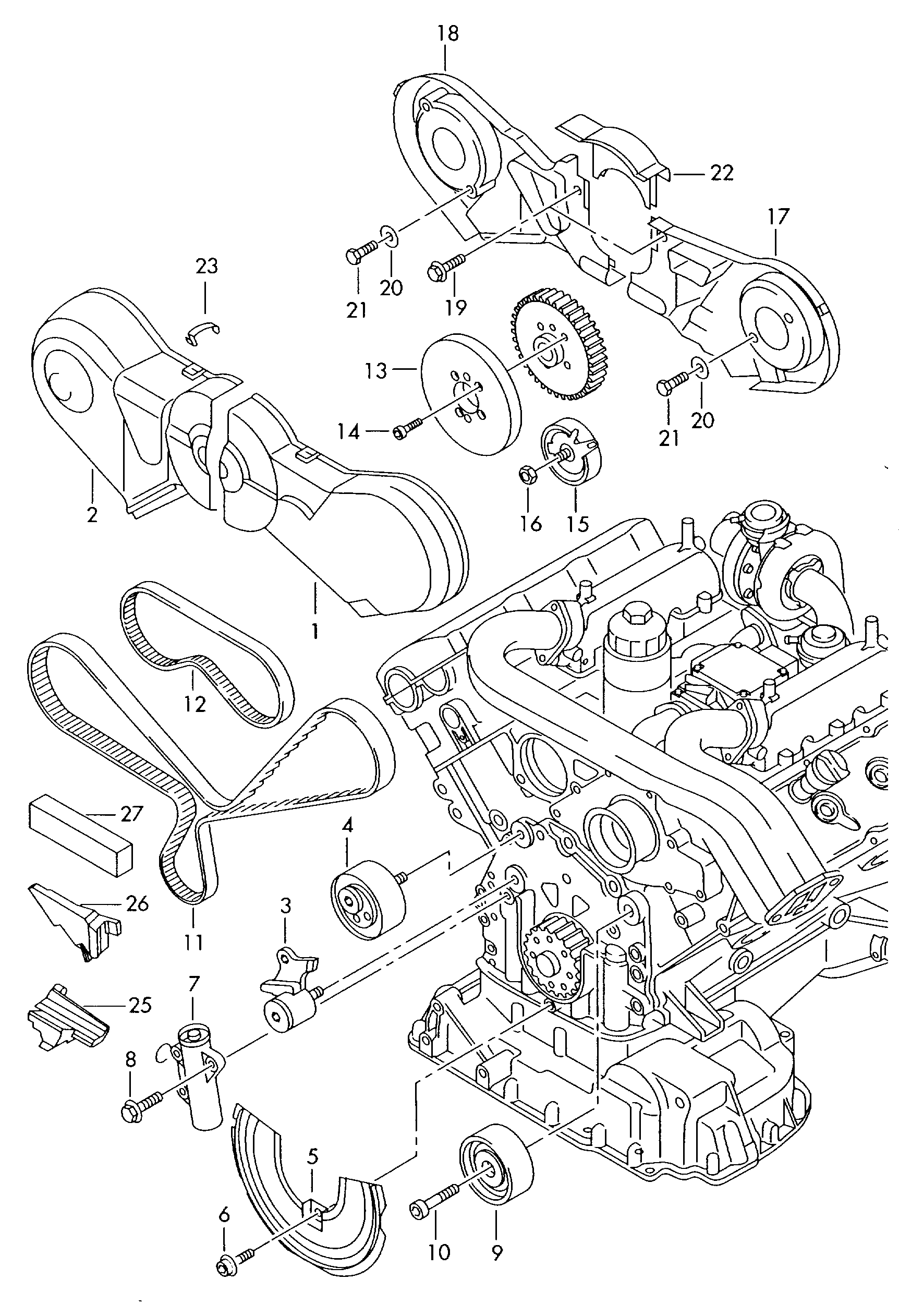 Skoda 059 109 244 - Styrrulle, kuggrem xdelar.se