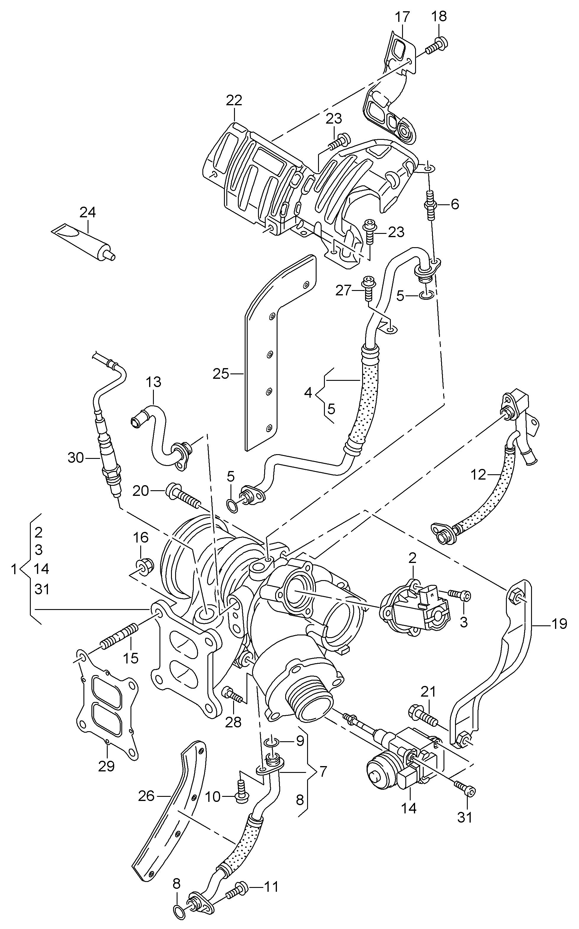 VAG N  91231701 - Skruv, avgasgrenrör xdelar.se