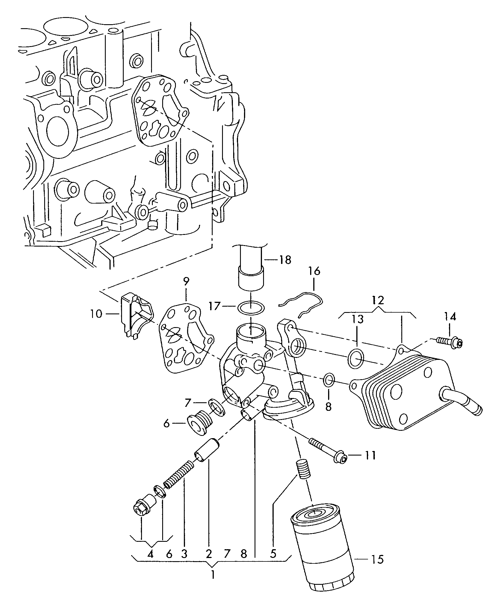 VW 06B 117 021 - Oljekylare, manuell växellåda xdelar.se