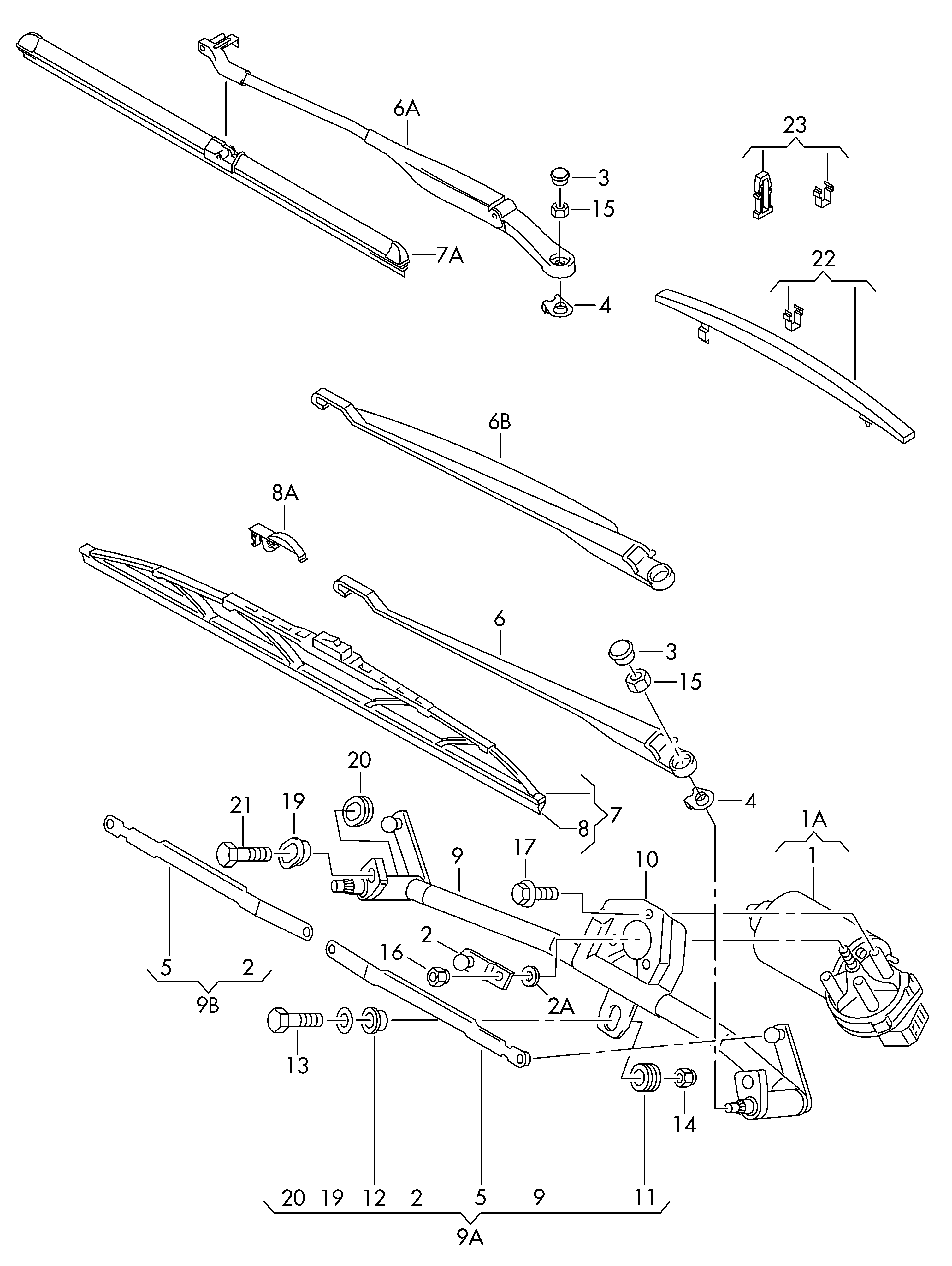 VAG 4B1 955 425 C - Torkarblad xdelar.se