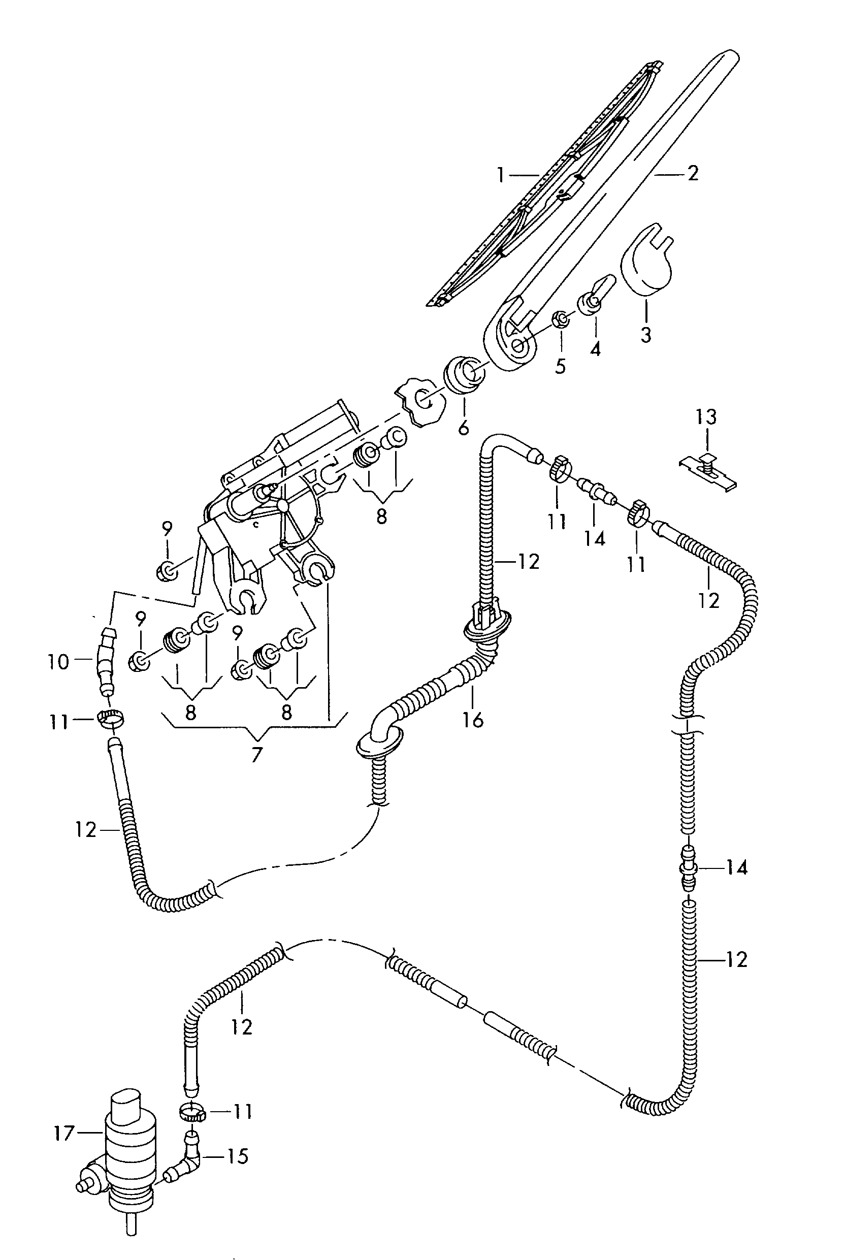 VAG 4L0 955 425 - Torkararm-sats, fönsterrengöring xdelar.se