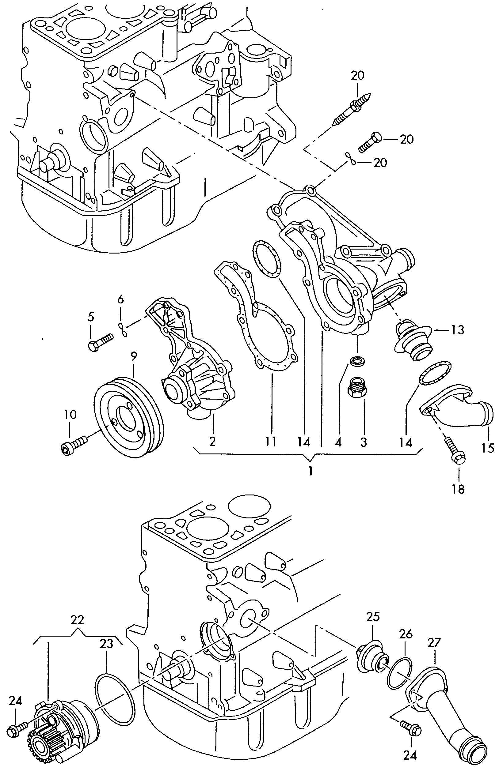 VAG 06B121119D - Packning, oljepump xdelar.se