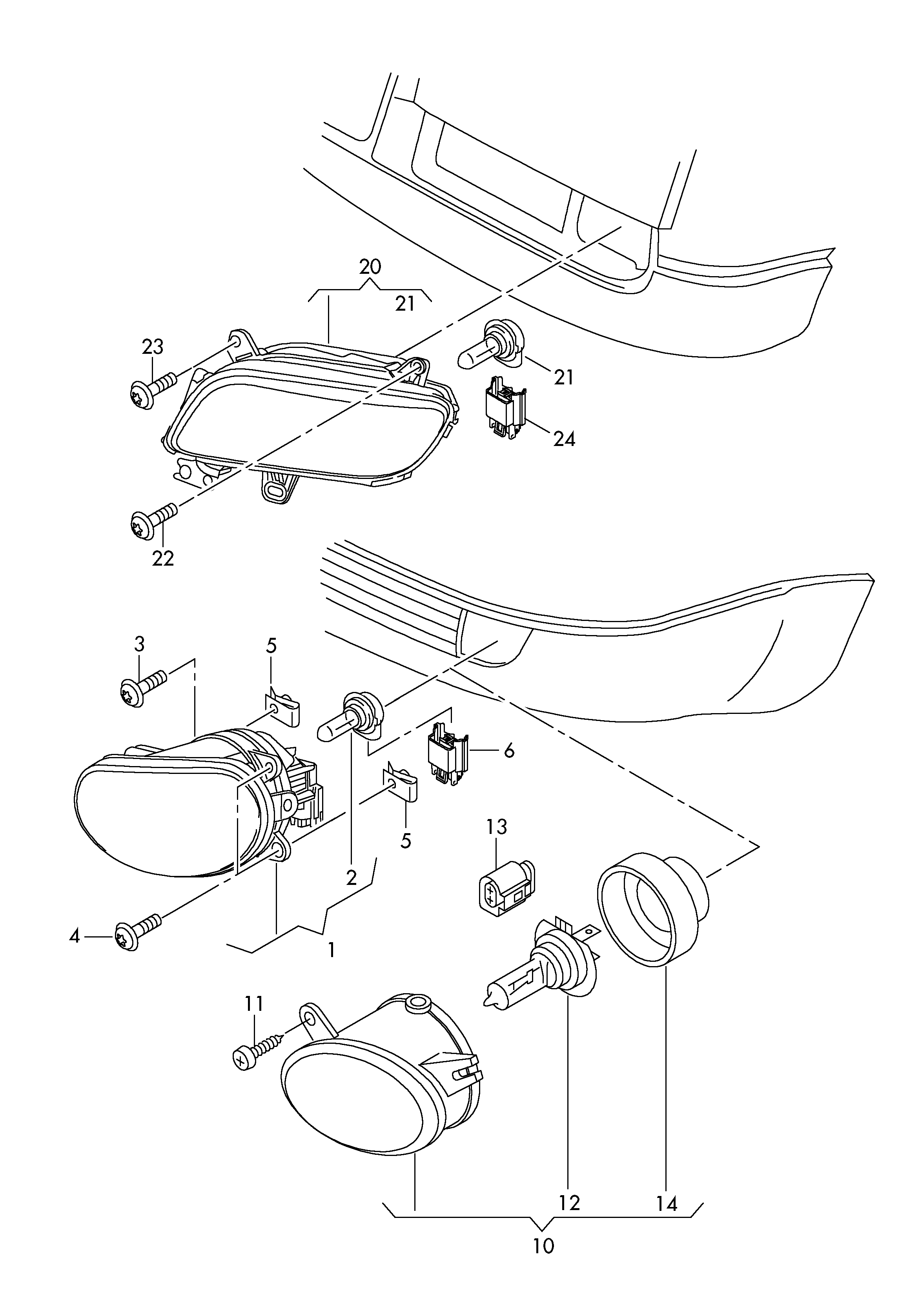 VAG N  10529701 - Glödlampa kurvljus xdelar.se