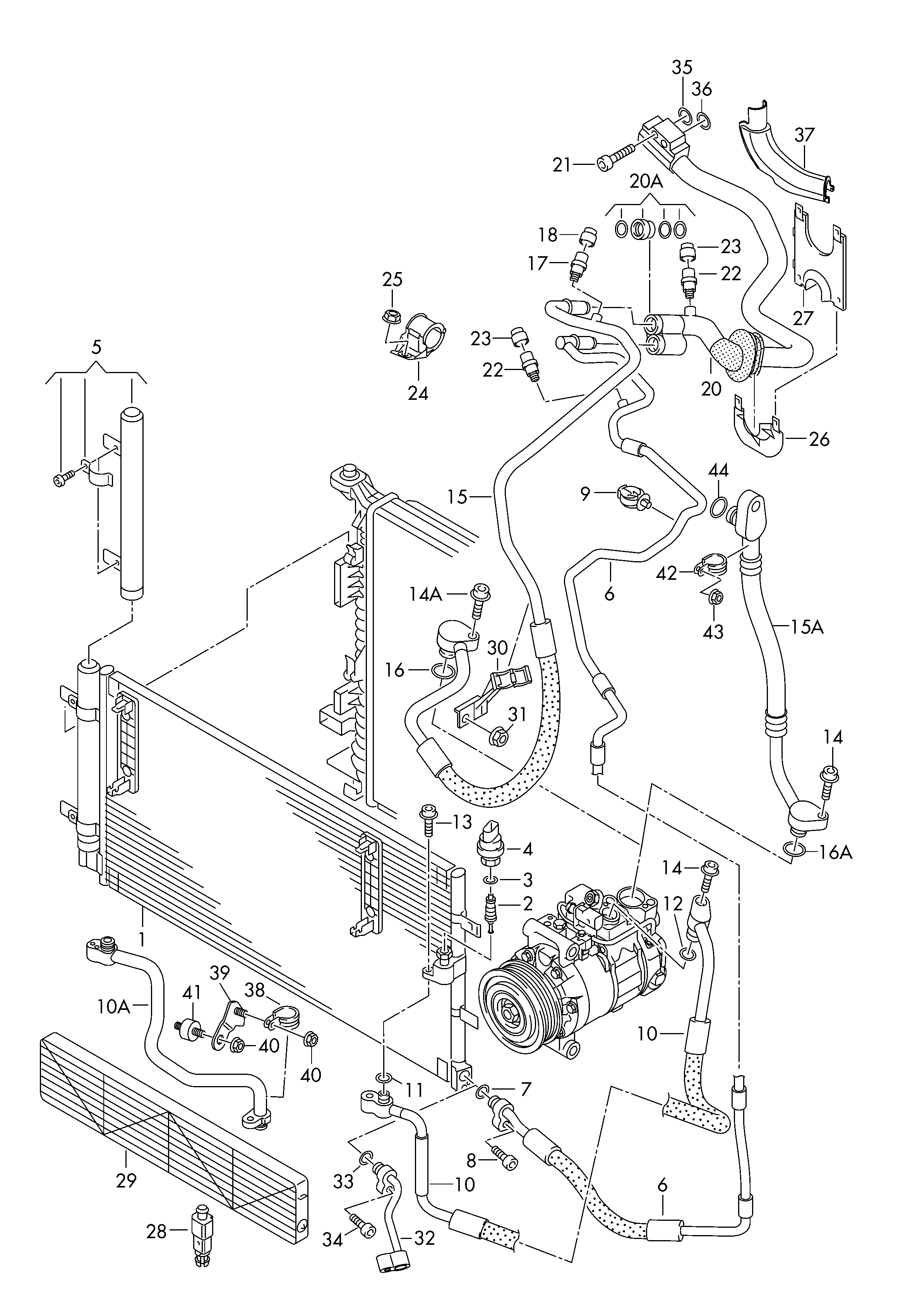 VAG 8K0260403AF - Kondensor, klimatanläggning xdelar.se