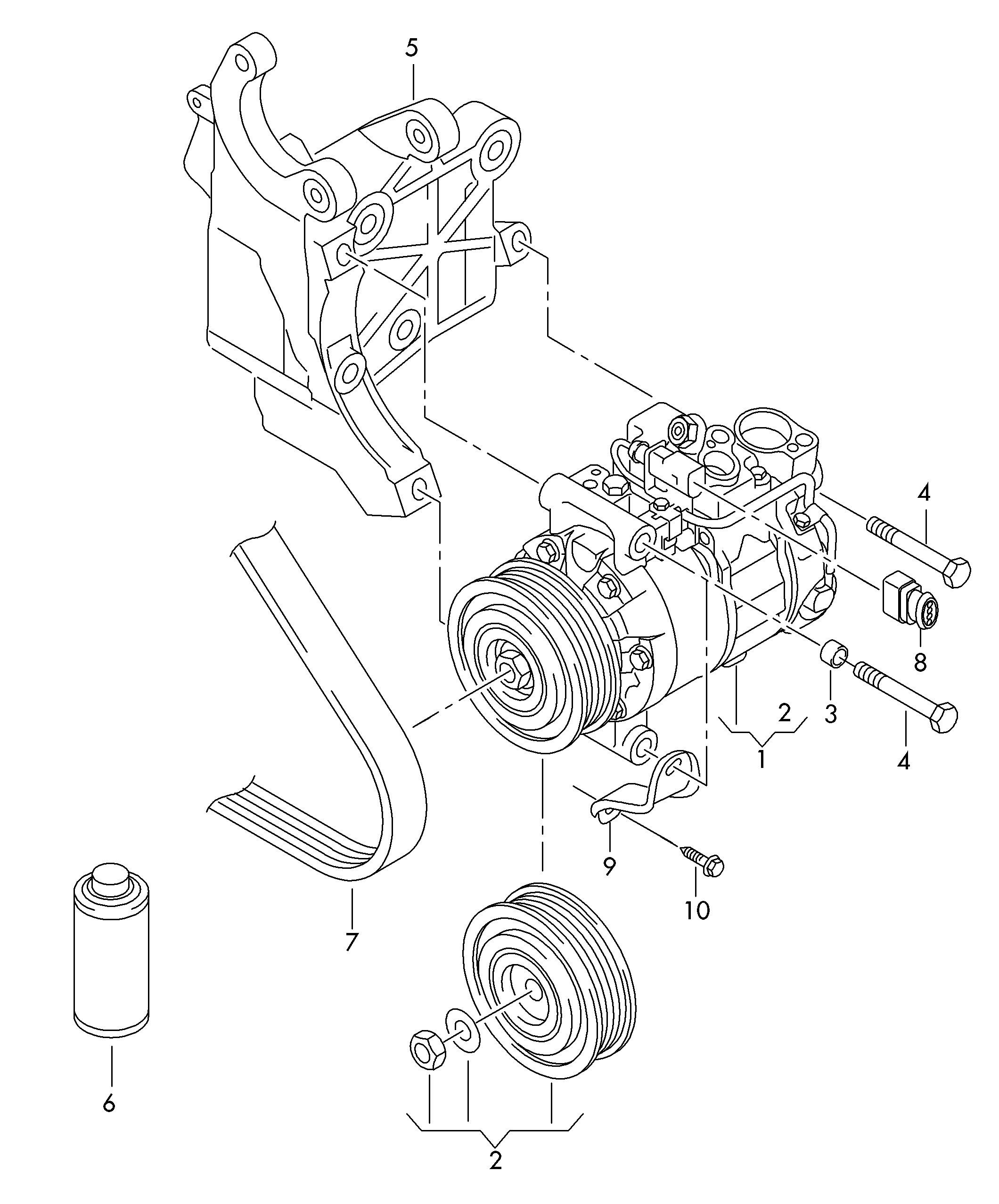 VW 8K0260805P - Kompressor, klimatanläggning xdelar.se