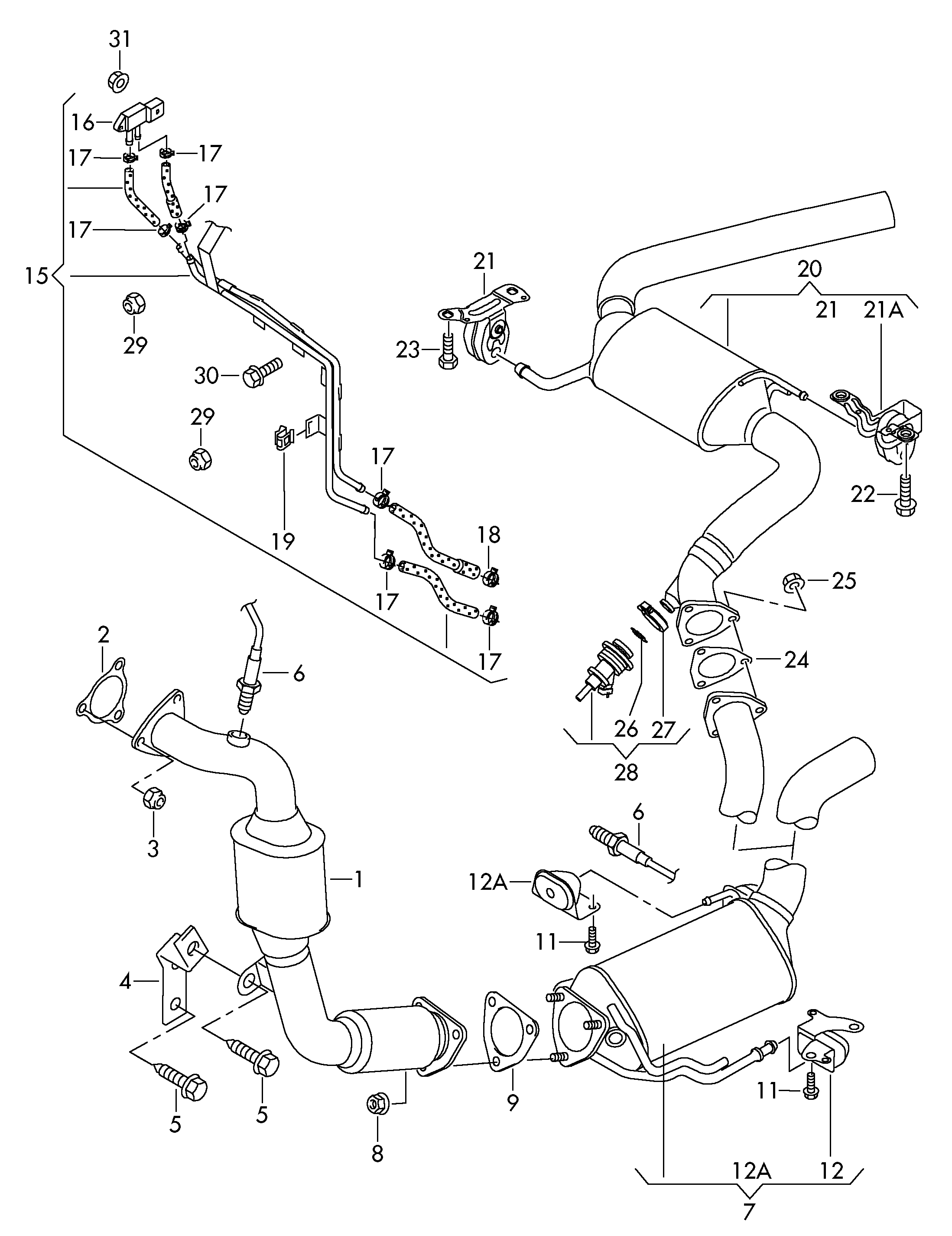 AUDI (7L6.131.552 T) - Sensor, avgastryck xdelar.se