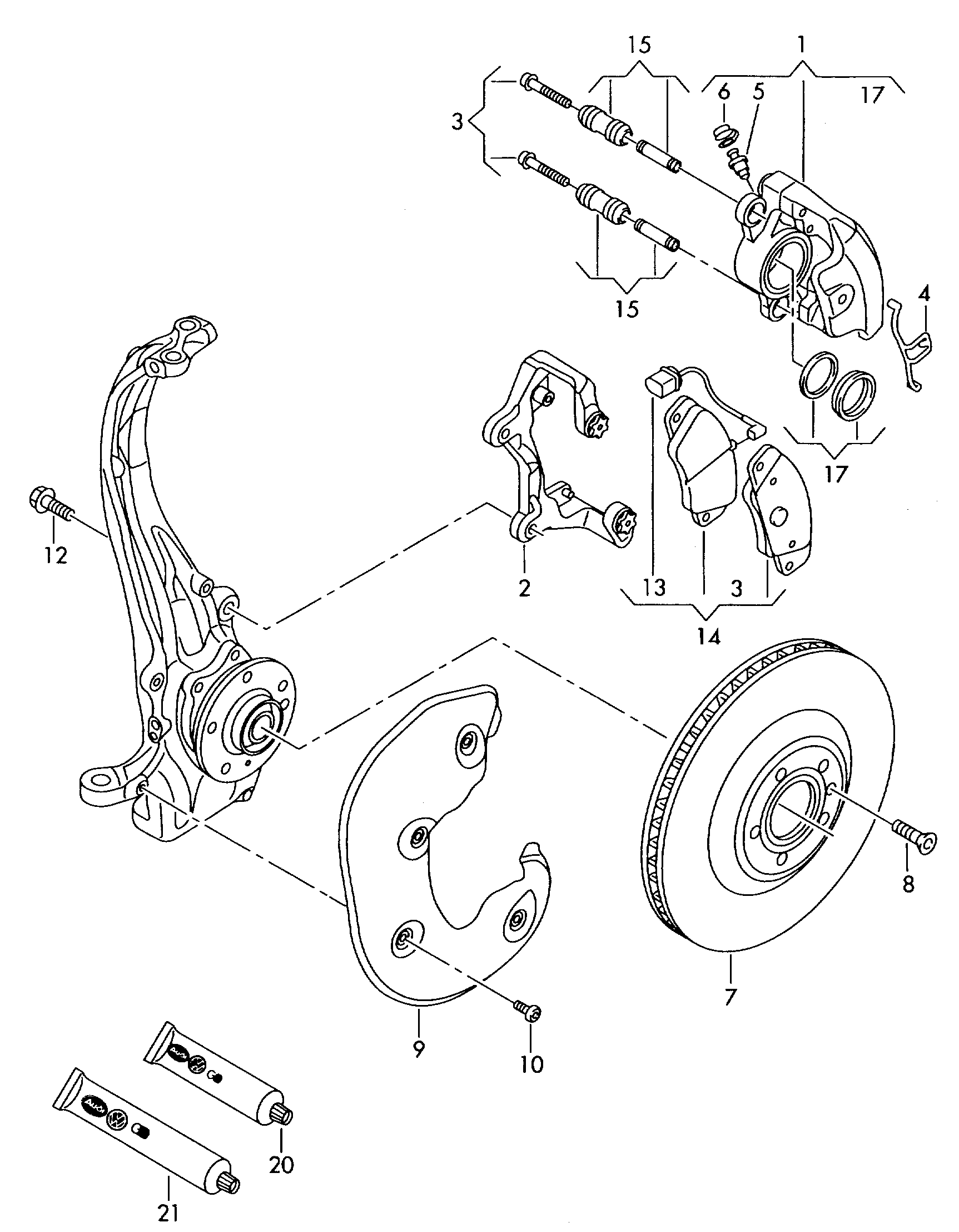 VAG 4G0615125 - Hållare, bromsok xdelar.se