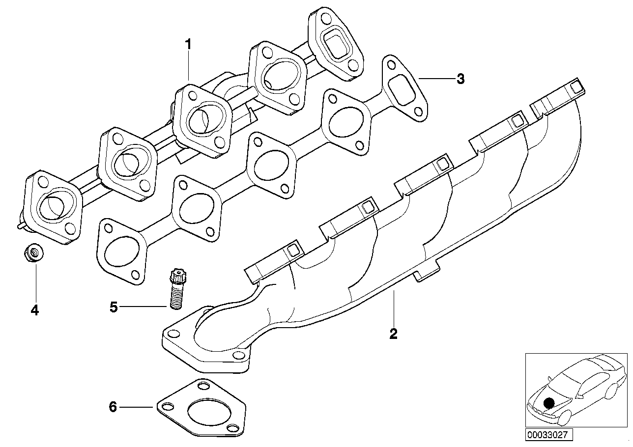 BMW 11627789015 - Mutter avgasgrenrör xdelar.se