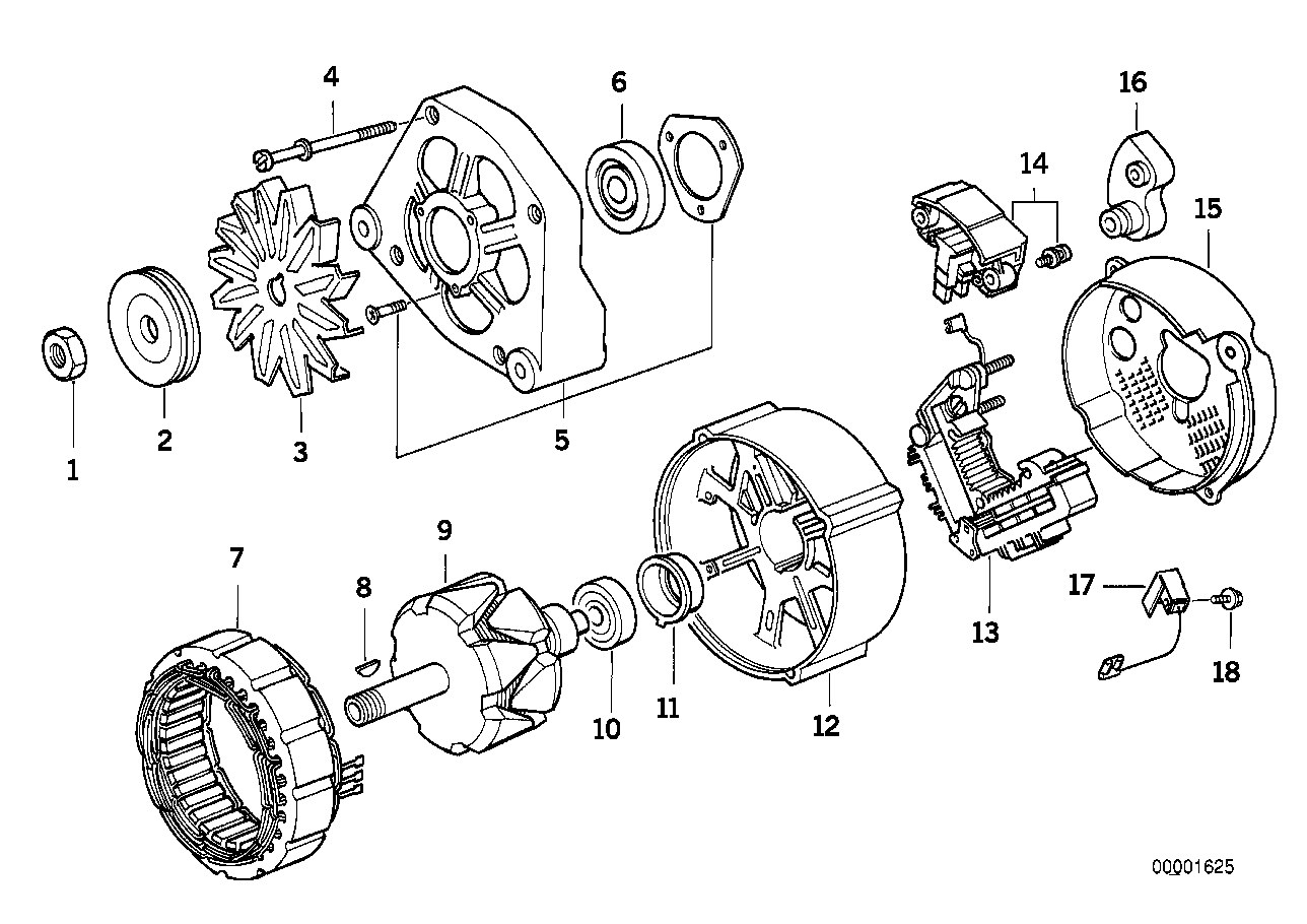 BMW 12 31 1 739 193 - Generatorregulator xdelar.se