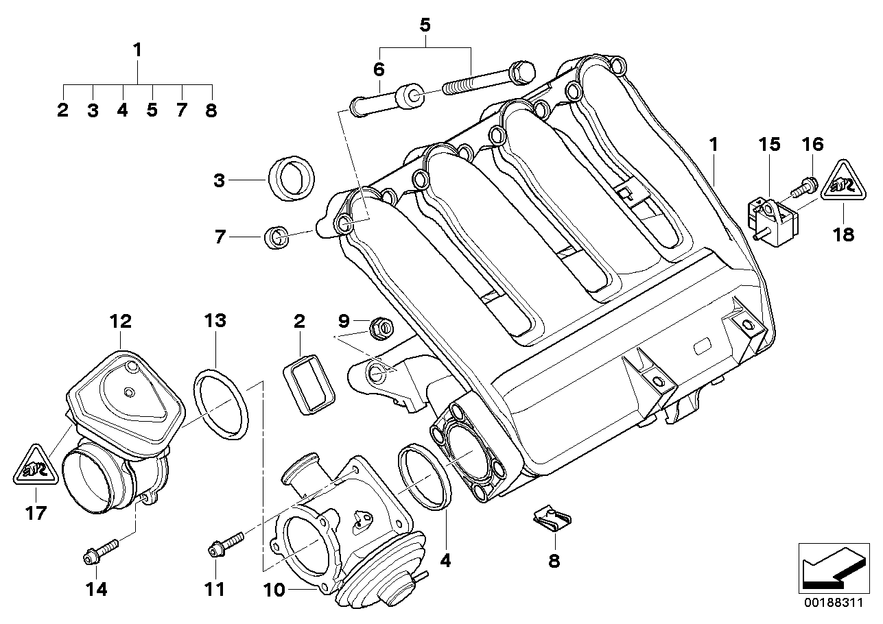 BMW 13547792098 - Packning, insugsgrenrör xdelar.se