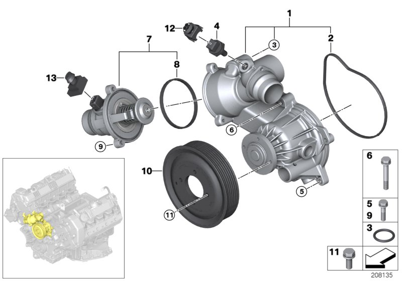 BMW 11517545295 - Remskiva, vattenpump xdelar.se