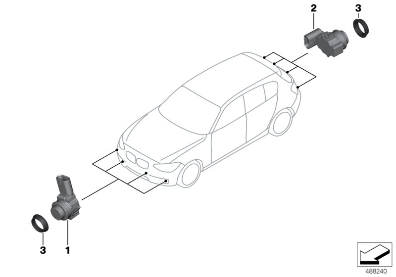 BMW 6620 9 261 606 - Sensor, parkeringshjälp xdelar.se