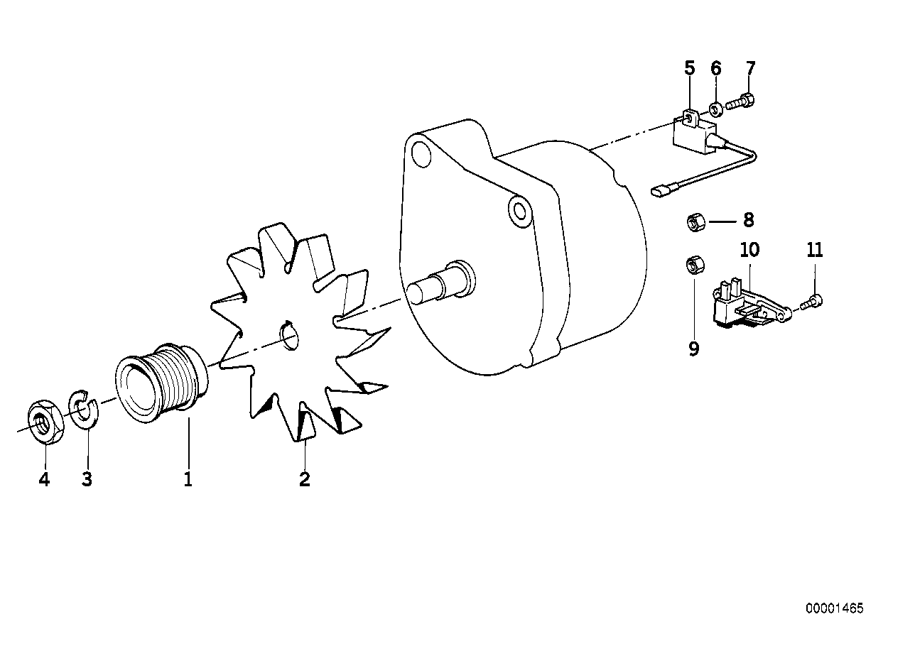 BMW 12 31 1 735 742 - Generatorregulator xdelar.se