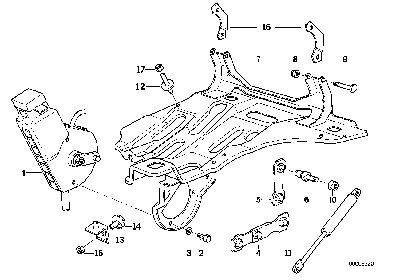 BMW 63.12 - 8 124 448 - Gasfjäder, popup-strålkastare xdelar.se