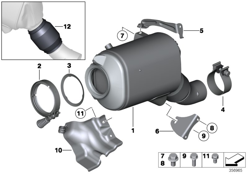 BMW 18 30 7 801 368 - Reparationsrör, sot / partikelfilter xdelar.se