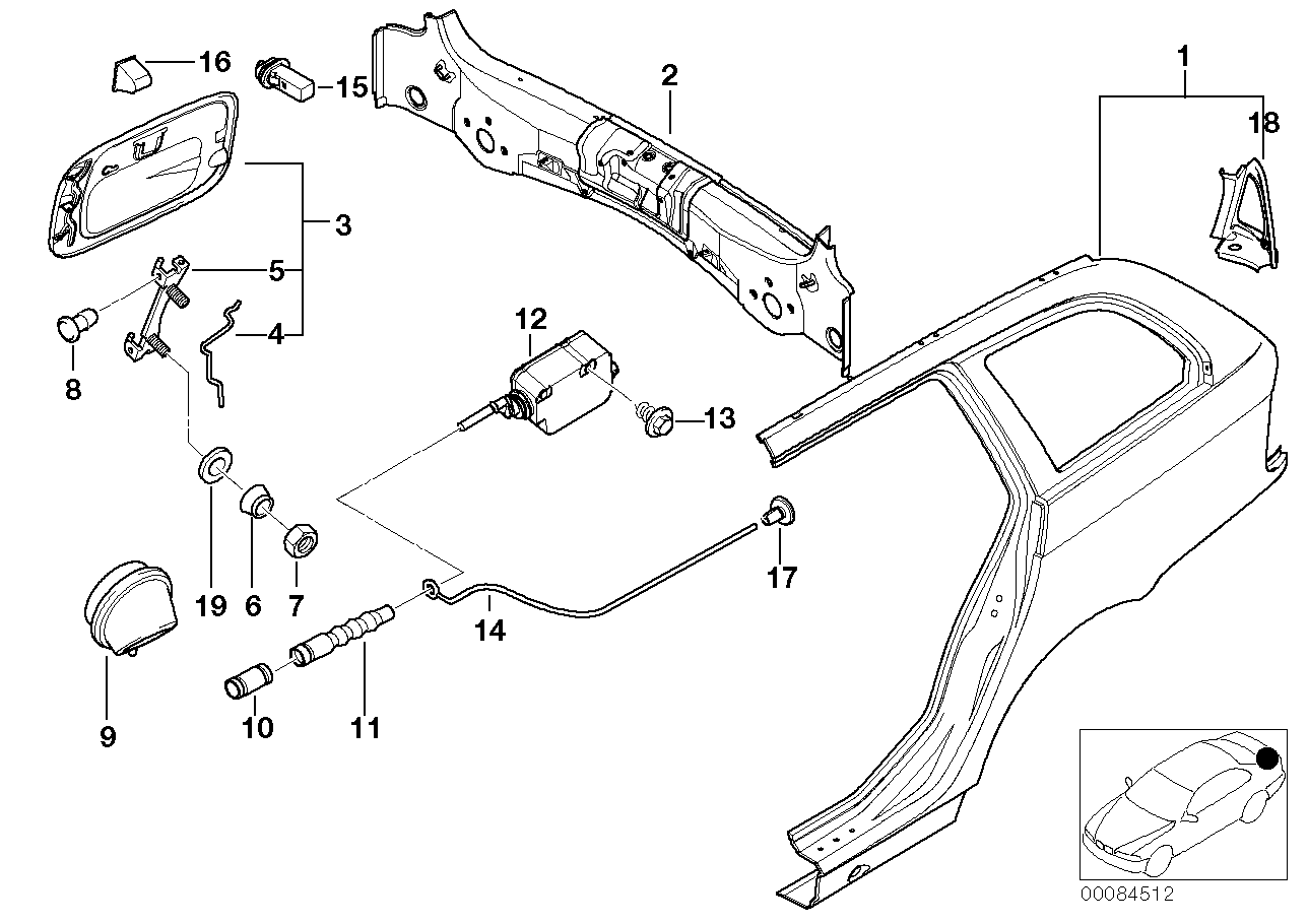 BMW 51 17 8 228 939 - Ställare, tanklockslås xdelar.se