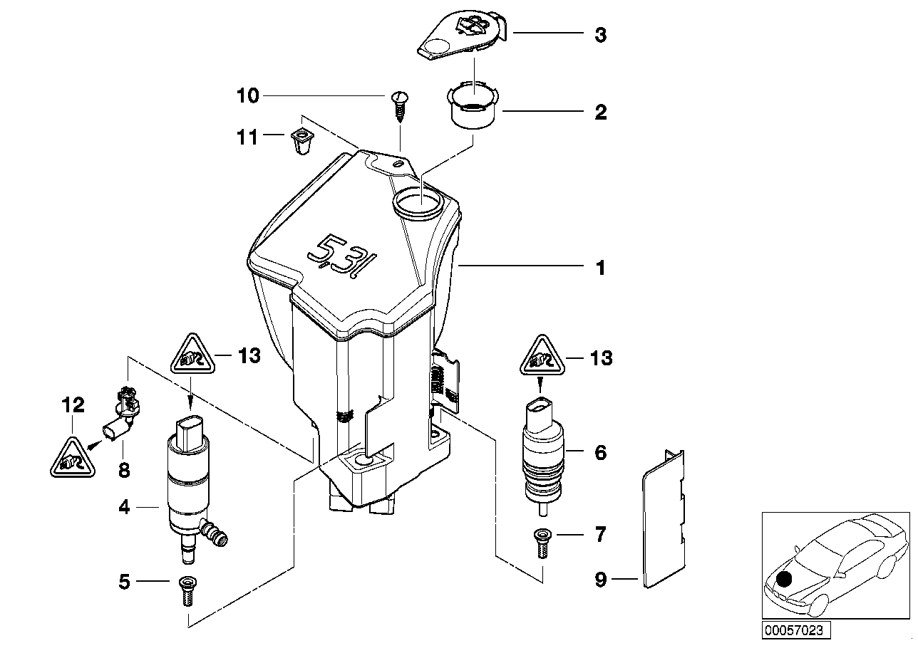 BMW 67 12 8 377 430 - Spolvätskepump, huvudstrålkastare xdelar.se