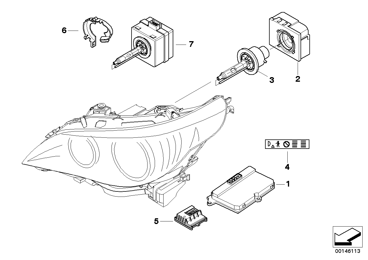 BMW 63 11 7 162 087 - Kontrollenhet, belysning xdelar.se