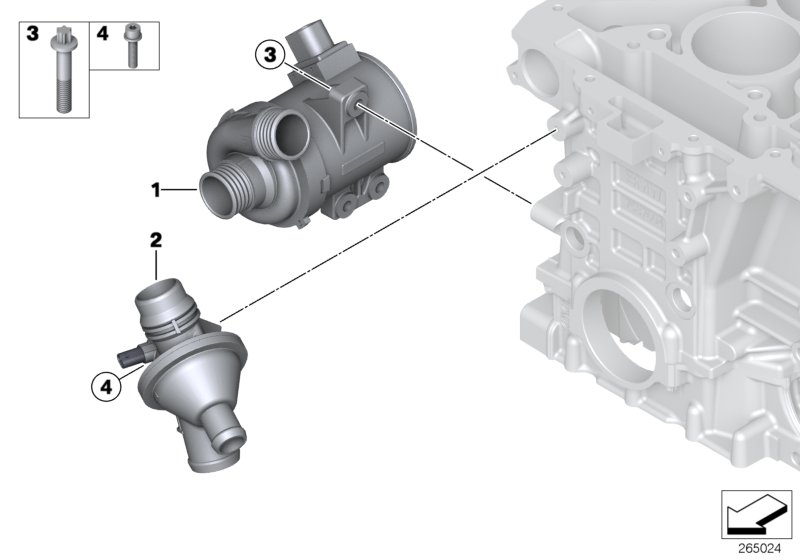 BMW 11 51 7 602 125 - Vattenpump xdelar.se