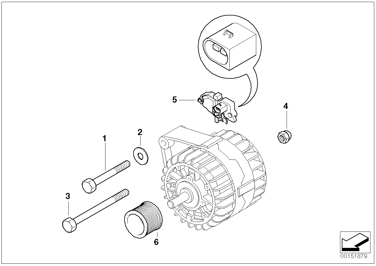 BMW 12 31 7 521 262 - Remskiva, generator xdelar.se