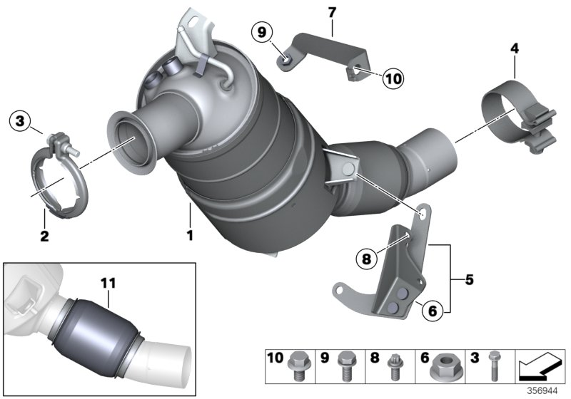 BMW 18 30 7 812 263 - Reparationsrör, sot / partikelfilter xdelar.se