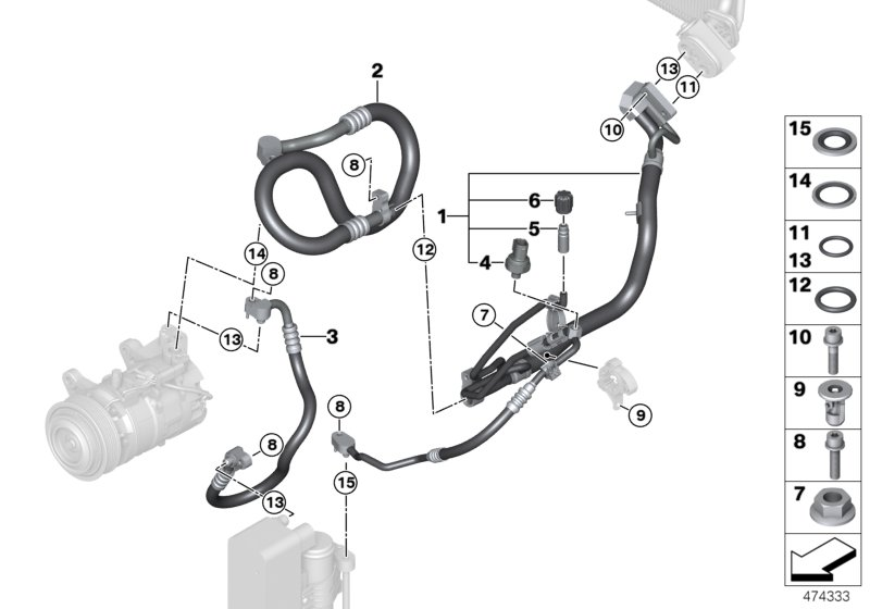 BMW 64539284020 - Tätningsring, AC-ledning xdelar.se