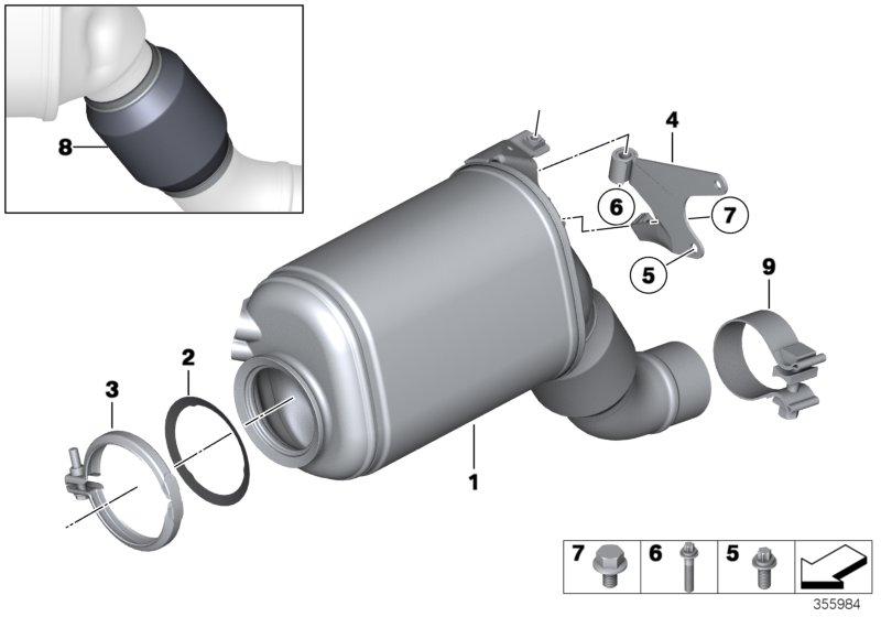 BMW 18 30 7 806 129 - Reparationsrör, sot / partikelfilter xdelar.se