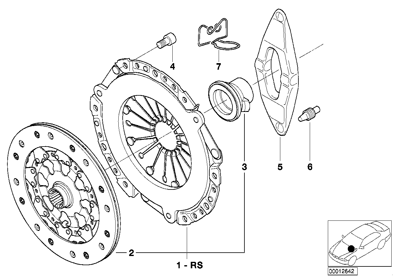 BMW 21 20 7 548 052 - Skruv, tryckplatta xdelar.se