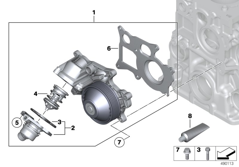 BMW 07 11 9 907 265 - Vattenpump xdelar.se