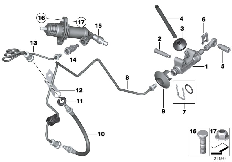 BMW 21526774226 - Kopplingsslang xdelar.se