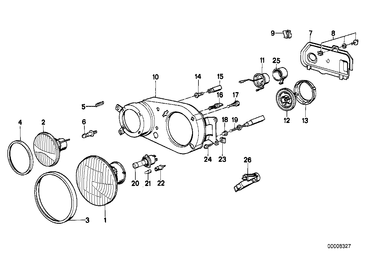 BMW 63 12 1 369 833 - Fot, huvudstrålkastare xdelar.se