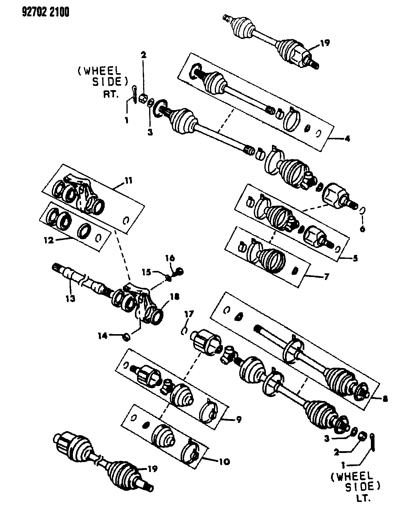 Mitsubishi MB62 0051 - Bälgar, drivaxel xdelar.se