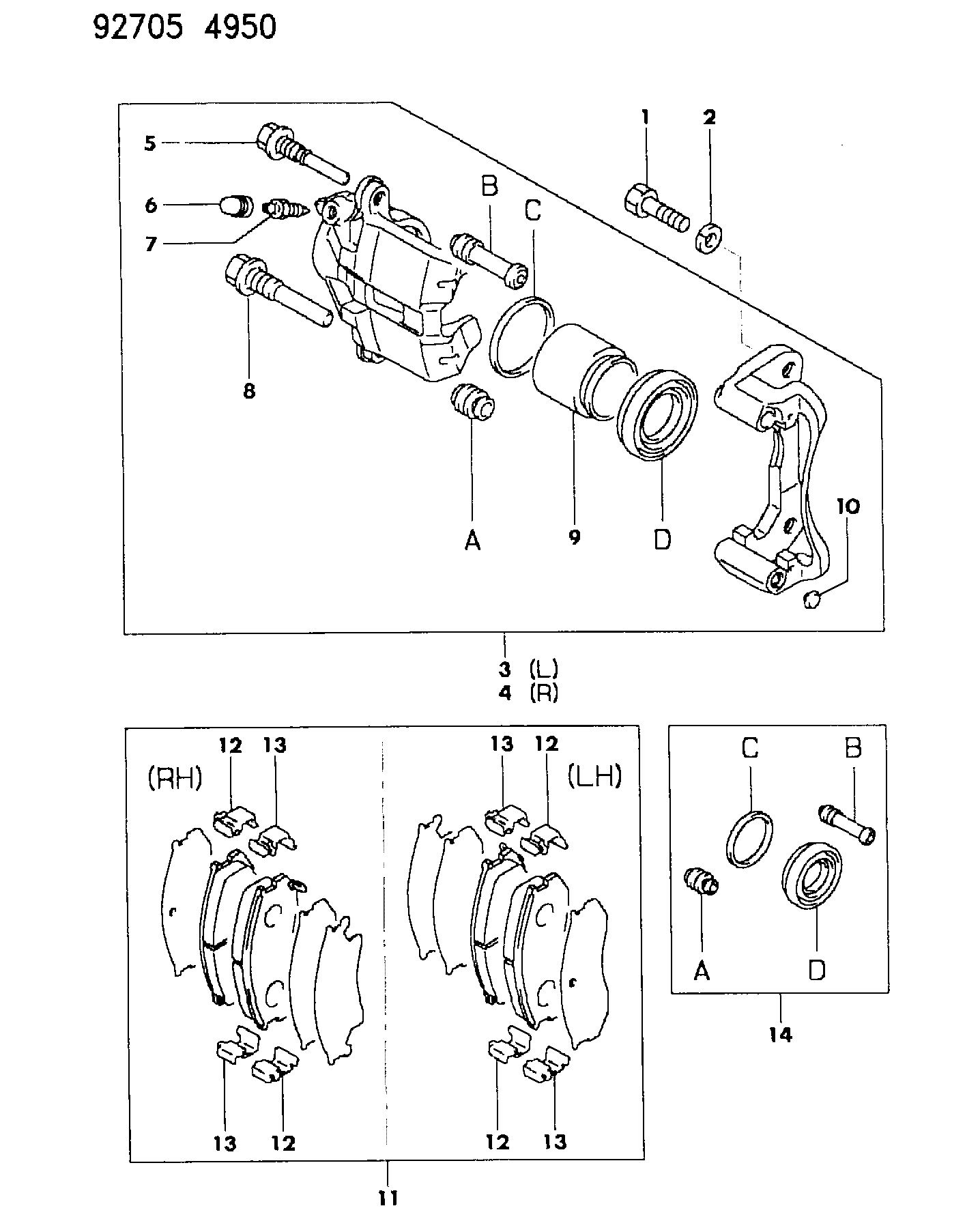 Daihatsu MB92 8461 - Bromsbeläggssats, skivbroms xdelar.se