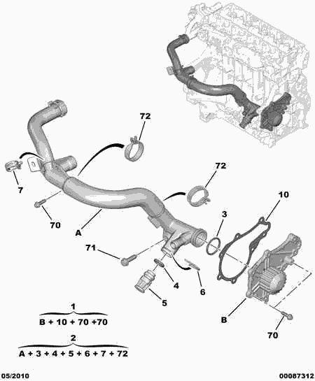 CITROËN 1201.K8 - Vattenpump xdelar.se