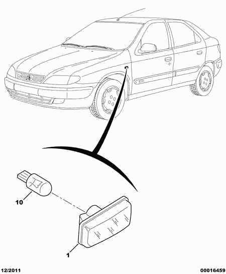 CITROËN 6216.C1 - Glödlampa, blink / positionsljus xdelar.se