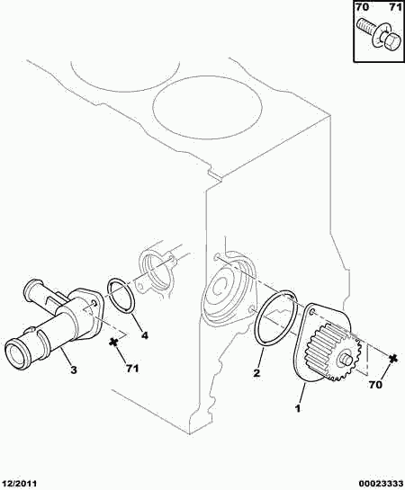 CITROËN 1201.E4 - Vattenpump xdelar.se