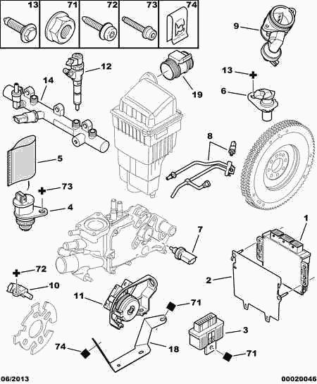 CITROËN/PEUGEOT 1920.X1 - Sensor, gaspedalläge xdelar.se