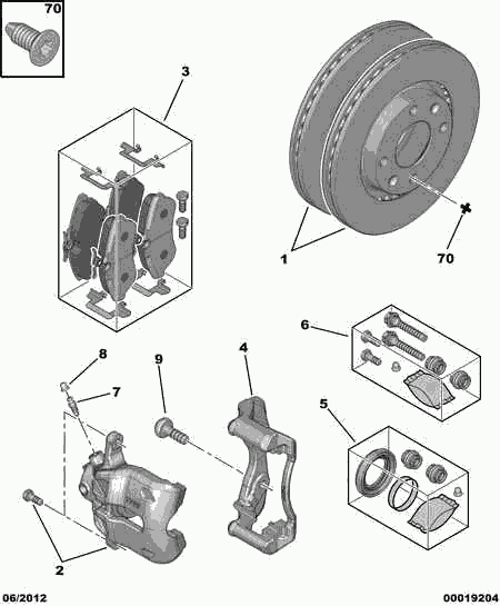 CITROËN 4448.87 - Reparationssats, bromsok xdelar.se