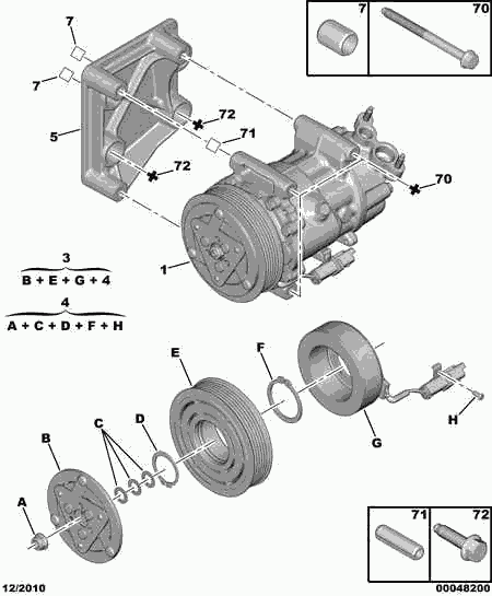 FIAT 6453 XJ - Kompressor, klimatanläggning xdelar.se