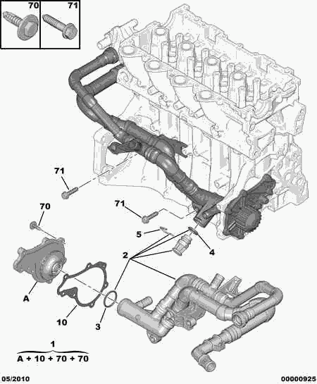 PEUGEOT 1201.G9 - Vattenpump xdelar.se