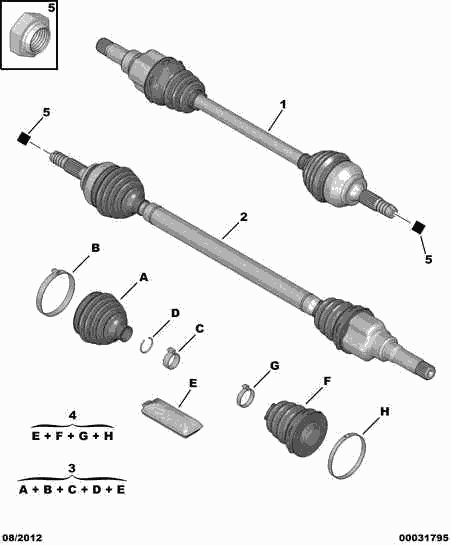 CITROËN/PEUGEOT 3272 FW - Drivaxel xdelar.se