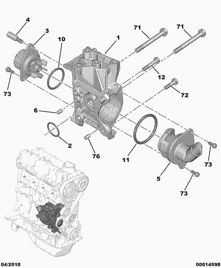 CITROËN 1201.G0 - Vattenpump xdelar.se