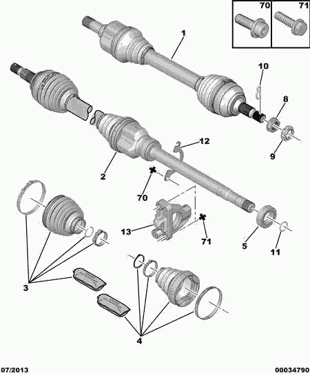 CITROËN 3293.C4 - Bälgar, drivaxel xdelar.se