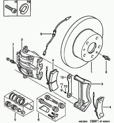 CITROËN 4251-17 - Bromsbeläggssats, skivbroms xdelar.se