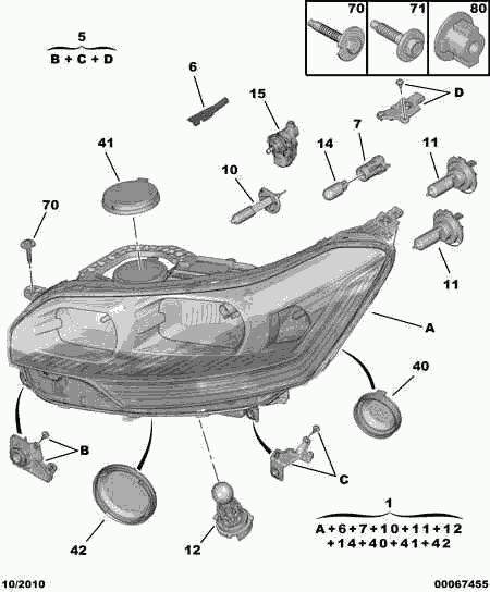 CITROËN 6224 R8 - Inställning, strålkastarinriktning xdelar.se