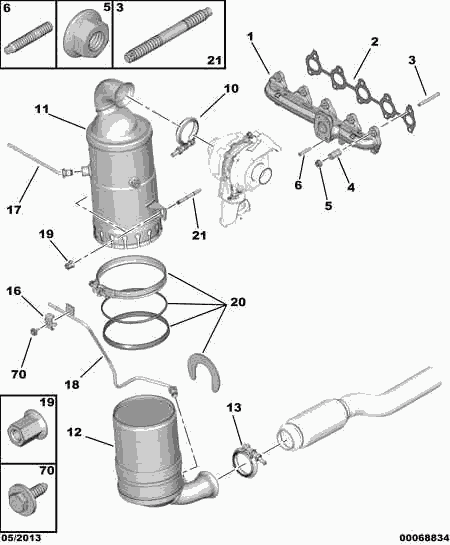 PEUGEOT 0376 41 - Bult, avgassystem xdelar.se