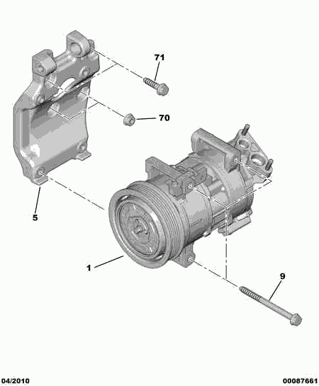 PEUGEOT 96 764 439 80 - Kompressor, klimatanläggning xdelar.se