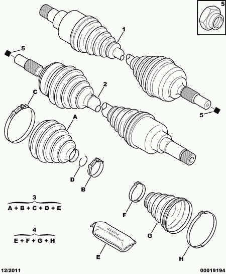 CITROËN/PEUGEOT 3272 RT - Drivaxel xdelar.se