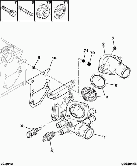 CITROËN 1338.C7 - Sensor, kylmedietemperatur xdelar.se